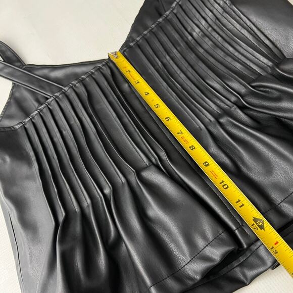 Let Me Be Anthropologie Let Me Be Faux Leather Pintucked Cami Women Size Large - Picture 4 of 9